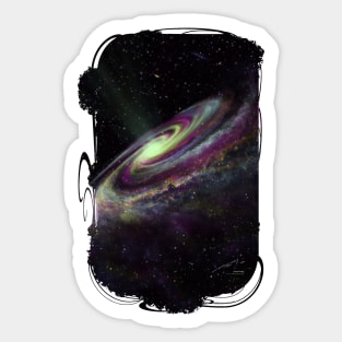 Unicorn Head Galaxy Sticker